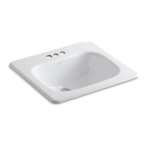 Main product image of 21" Rectangular Drop-In Bathroom Sink (White), K-2895-4-0