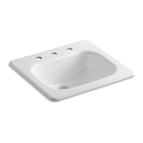 Main product image of 21" Rectangular Drop-In Bathroom Sink (White), K-2895-8-0