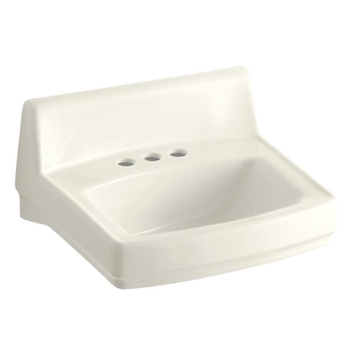 Main product image of Greenwich 20-3/4" X 18-1/4" Wall-Mount/Concealed Arm Carrier Bathroom Sink w/ 4" Centerset Faucet Holes (Biscuit), K-2032-96