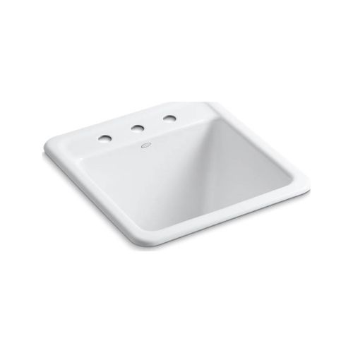 Main product image of 21" Top-/Undermount Single-Bowl Utility Sink (White), K-19022-3-0
