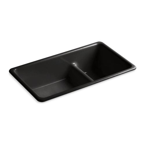 Main product image of Smart Divide 33" Top-/Undermount Double-Bowl Kitchen Sink (Black/Black), K-6625-7