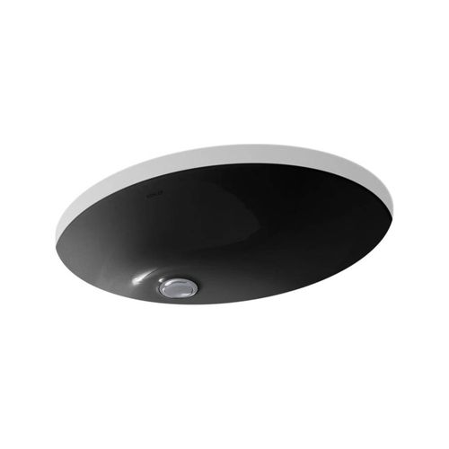 Main product image of 21-1/4" Oval Undermount Bathroom Sink (Black/Black), K-2211-7