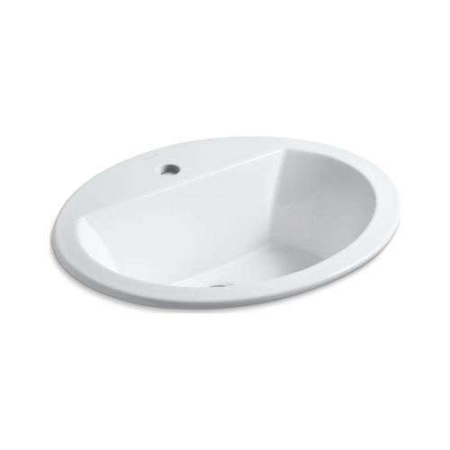 Main product image of 20-1/4" Oval Drop-In Bathroom Sink (White), K-2699-1-0