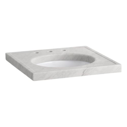 Main product image of Kathryn 24" X 22" Marble Console Tabletop w/ 8" Widespread Faucet Holes And Cut For K-2205-G/K-2210-G Undermount Bathroom Sink (White Carrara Marble), K-3023-WH