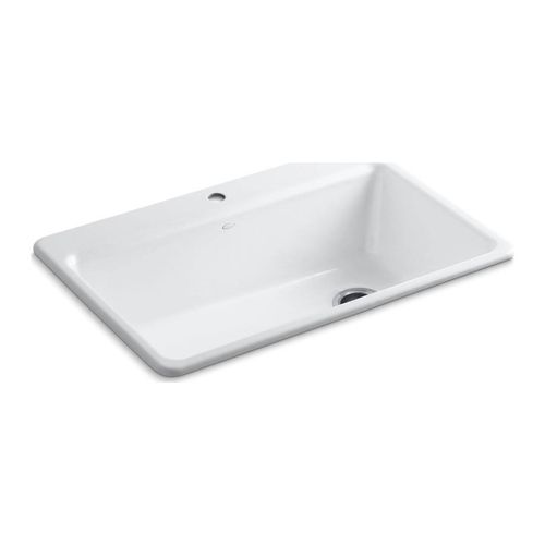 Main product image of 33" Top-Mount Single-Bowl Workstation Kitchen Sink (White), K-5871-1A2-0