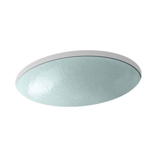 Main product image of 19" Oval Wall-Mount/Undermount Bathroom Sink, No Overflow (Opaque Dew), K-2741-G2-B11