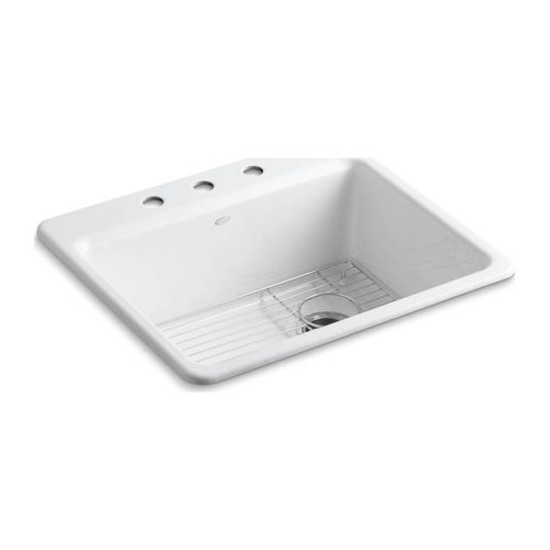 Main product image of 25" Top-Mount Single-Bowl Kitchen Sink (White), K-5872-3A1-0