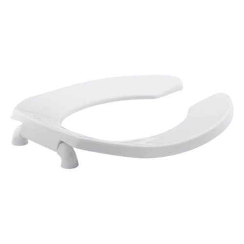 Main product image of Lustra Round-Front Toilet Seat w/ Check Hinge (White), K-4680-C-0
