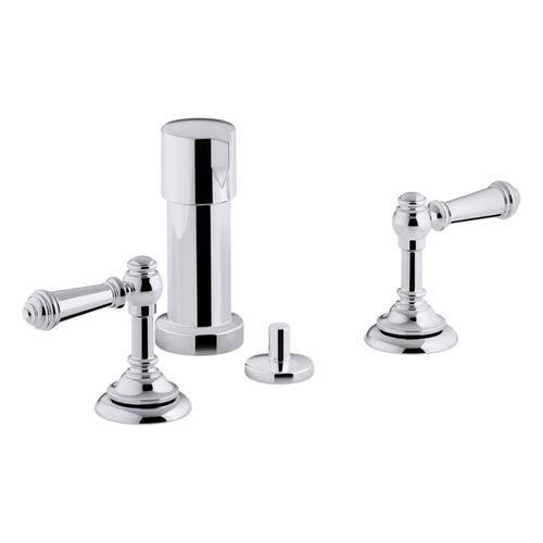 Main product image of Artifacts Widespread Bidet Faucet w/ Lever Handles (Polished Chrome), K-72765-4-CP