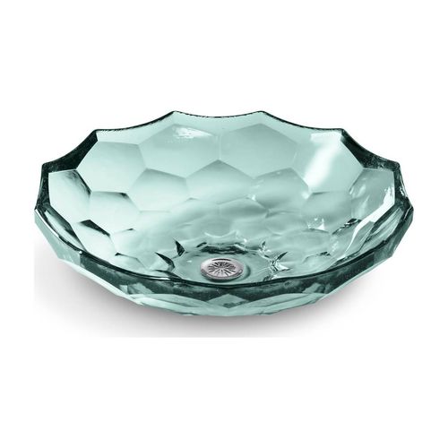 Main product image of 17-1/2" Round Vessel Bathroom Sink, No Overflow (Translucent Dew), K-2373-TG2