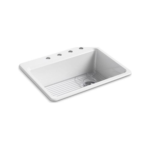 Main product image of 27" Top-Mount Single-Bowl Kitchen Sink (White), K-8668-4A1-0