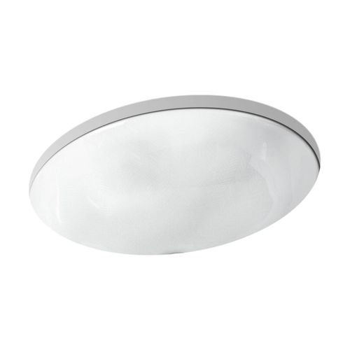Main product image of 19-1/4" Oval Undermount Bathroom Sink, No Overflow (White Sartorial Herringbone), K-14218-HD1-0