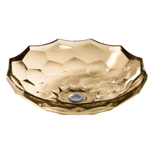 Main product image of Briolette 17-1/2" Round Vessel Bathroom Sink, No Overflow (Translucent Sandalwood), K-2373-TG7