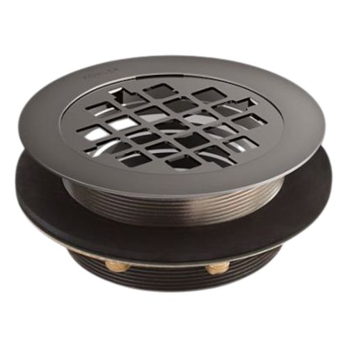Main product image of Round Shower Drain For Use w/ Plastic Pipe, Gasket Included (Vibrant Titanium), K-9132-TT