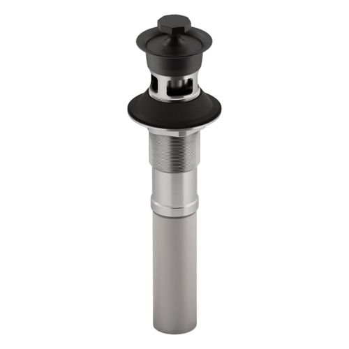 Main product image of Bathroom Sink Drain w/ Overflow And Non-Removable Metal Stopper (Matte Black), K-7127-A-BL