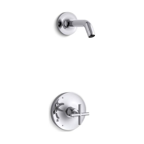Main product image of Rite-Temp Shower Trim Kit w/ Cross Handle, Without Showerhead (Polished Chrome)