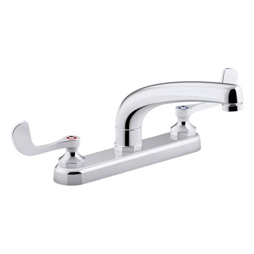 Main product image of Triton Bowe 1.8 Gpm Kitchen Sink Faucet w/ 8-3/16" Swing Spout, Aerated Flow And Wristblade Handles (Polished Chrome), K-810T20-5AFA-CP