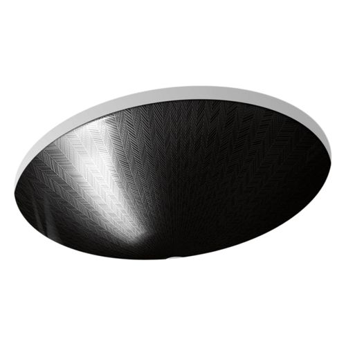 Main product image of Sartorial Herringbone Caxton 19-1/4" Oval Undermount Bathroom Sink, No Overflow (Black Sartorial Herringbone), K-14218-HD2-7