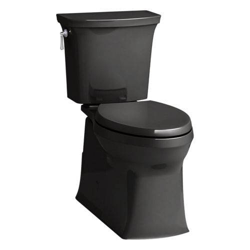 Main product image of Corbelle Two-Piece Elongated Toilet w/ Skirted Trapway, 1.28 Gpf (Black), K-3814-7