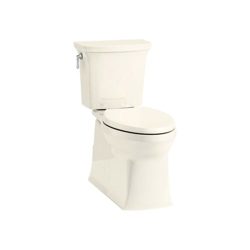 Main product image of Corbelle Two-Piece Elongated Toilet w/ Skirted Trapway, 1.28 Gpf (Biscuit), K-3814-96