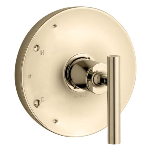 Main product image of Purist Rite-Temp Valve Trim w/ Lever Handle (Vibrant French Gold), K-TS14423-4-AF