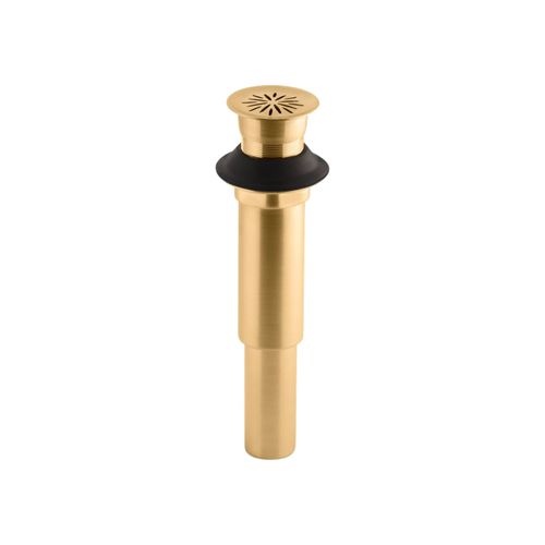 Main product image of Decorative Grid Drain Without Overflow (Vibrant Brushed Moderne Brass), K-7107-2MB