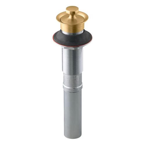 Main product image of Bathroom Sink Drain w/ Non-Removable Metal Stopper And Without Overflow (Vibrant Brushed Moderne Brass), K-7127-2MB