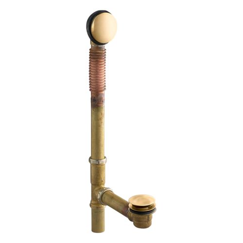Main product image of Clearflo Brass Toe Tap Bath Drain (Vibrant Brushed Moderne Brass), K-7259-2MB