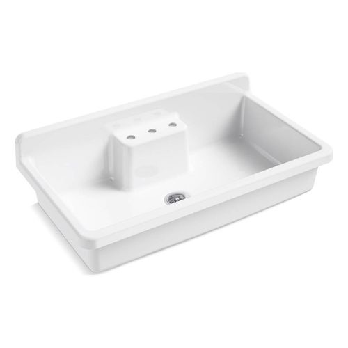 Main product image of 45" Top-/Wall-Mount Single-Bowl Workstation Farmhouse Kitchen Sink (White), K-21103-3HW-0