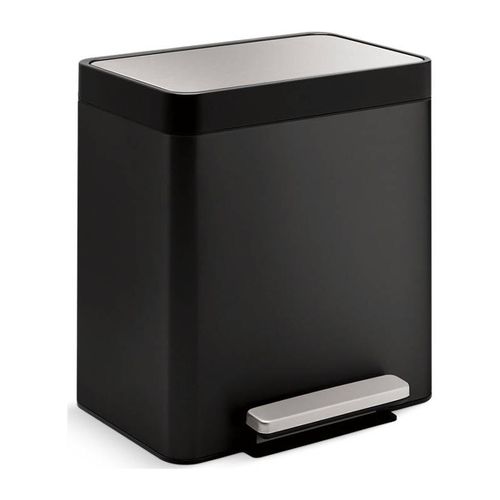 Main product image of 8-Gallon Stainless Steel Step Trash Can (Black Stainless), K-20942-BST