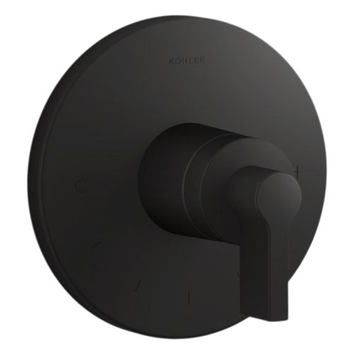 Main product image of Components Mastershower Temperature Control Valve Trim w/ Lever Handle (Matte Black), K-T78027-4-BL