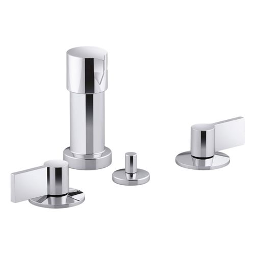 Main product image of Widespread Bidet Faucet w/ Lever Handles (Polished Chrome), K-77983-4-CP