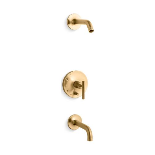 Main product image of Rite-Temp Bath And Shower Trim Kit w/ Push-Button Diverter And Lever Handle, Without Showerhead (Vibrant Brushed Moderne Brass)