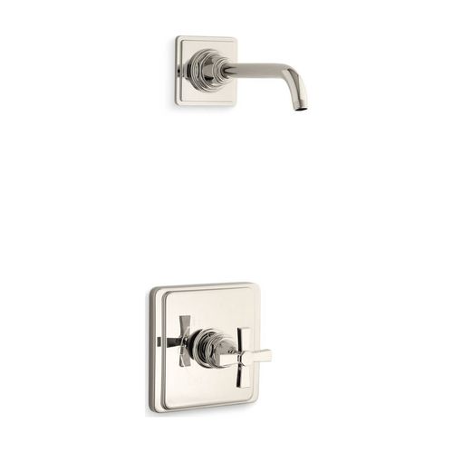 Main product image of Rite-Temp Shower Trim Kit w/ Cross Handle, Without Showerhead (Vibrant Polished Nickel), K-TLS13134-3A-SN