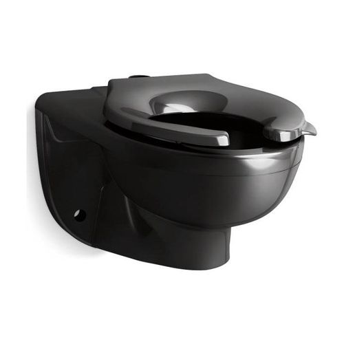 Main product image of Wall-Mount Top Spud Flushometer Bowl (Black/Black), K-84325-7