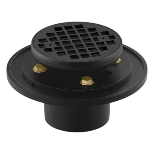 Main product image of Clearflo Round Brass Tile-In Shower Drain (Matte Black), K-22671-BL