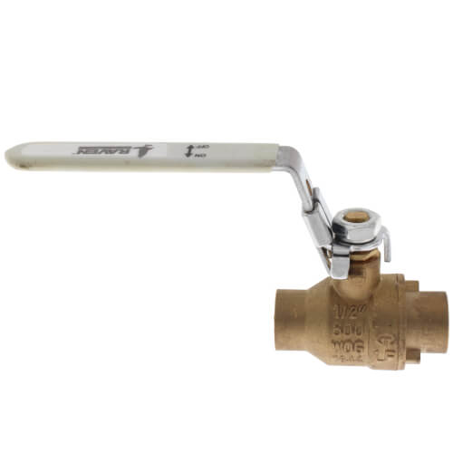 Main product image of 1/2" Full Port Sweat Ball Valve w/ Latch Lock Handle (Lead Free)