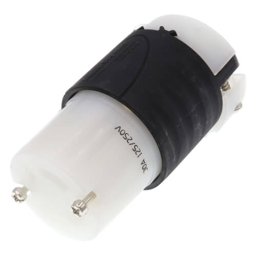 Main product image of Turnlok Industrial Grade Connector, 30A, NEMA L14-30R - Black/White (125V)