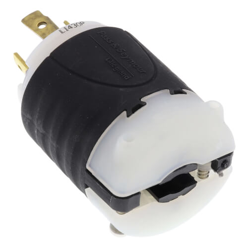Main product image of Turnlok Industrial Grade Plug, 30A, NEMA L14-30P - Black/White (125V)