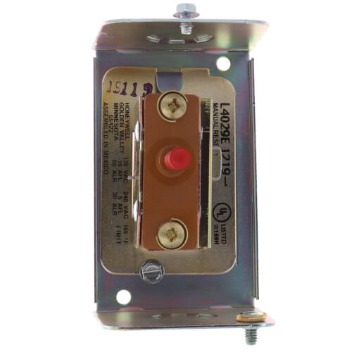 Honeywell L4029E1219 Manual Reset Limit Control 