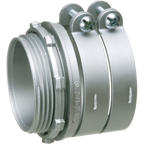 Main product image of 2-1/2" Zinc BX-Flex Squeeze Connector with Round End Stop