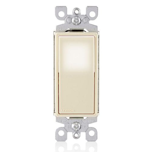 Main product image of 3-Way Decora Illuminated Rocker Light Switch - Light Almond (120/277V)