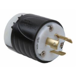 Main product image of Turnlok Industrial Grade Plug, 20A, NEMA L6-20P - Black/White (250V)