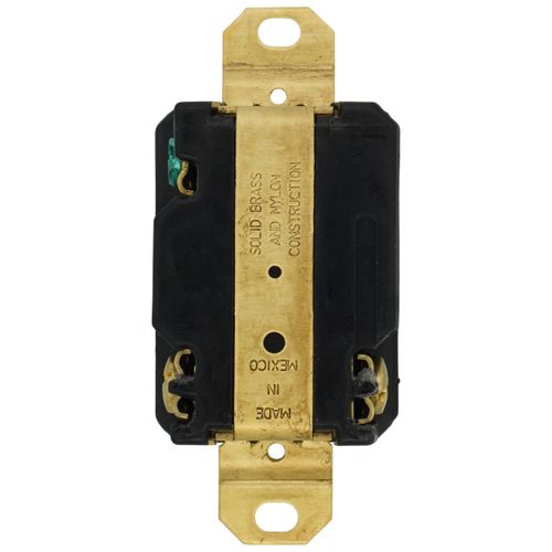 Main product image of Turnlok Single Locking Receptacle, 20A, 2 Pole, NEMA L6-20R - Black (250V)
