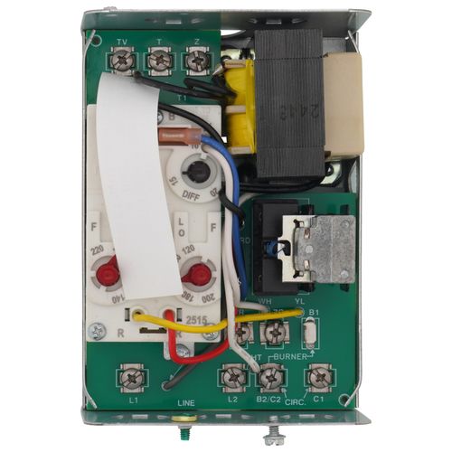 Main product image of High Limit Triple Vertical Mount Aquastat Relay, High = 10-Degree(F) Diff, Low = 10-25-Degree(F) Adj Differential, L8124G1020