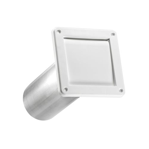 Main product image of 4" White Plastic Single Flap Vent (11" Tail Pipe)