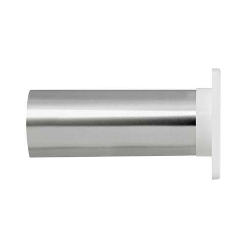 Main product image of 3" White Plastic Louvered Replacement Wall Vent w/ Tail Pipe