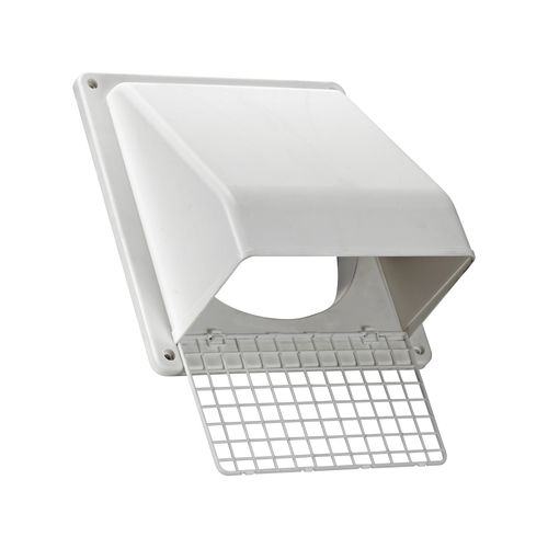 Main product image of 7" White Plastic Wall Vent w/ Removable Screen