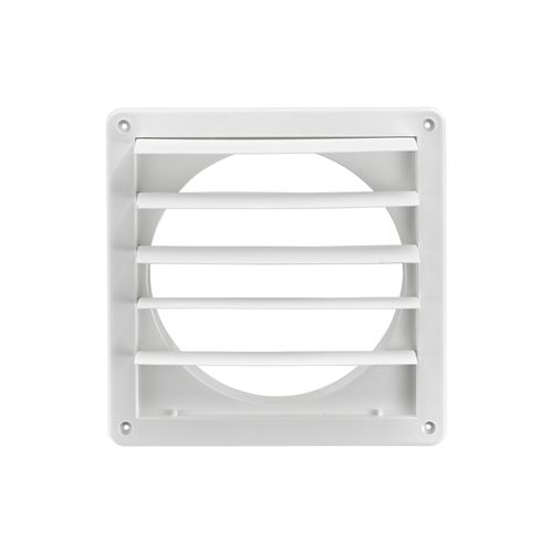 Main product image of 7" White Plastic Louvered Wall Vent
