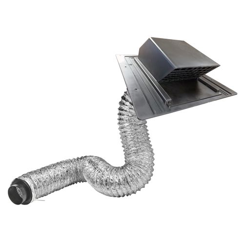 Main product image of 4" x 8' UL 181 Class 1 Air Connector Bath Fan Exhaust Through the Roof Vent Kit